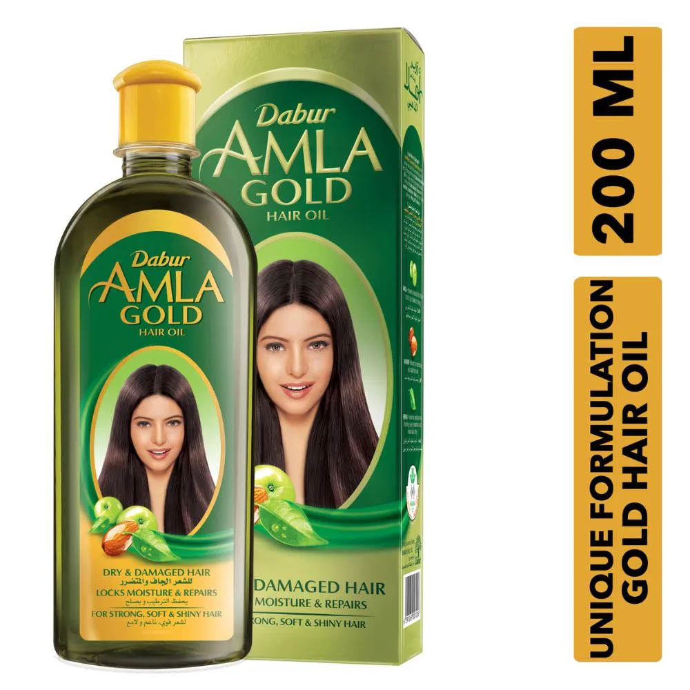Dubor Amla Gold Hair Oil 200ml Rapid Hair Growth Nourishing Prevent Hair Loss Oil Healthy Hair (Made in Dubai)