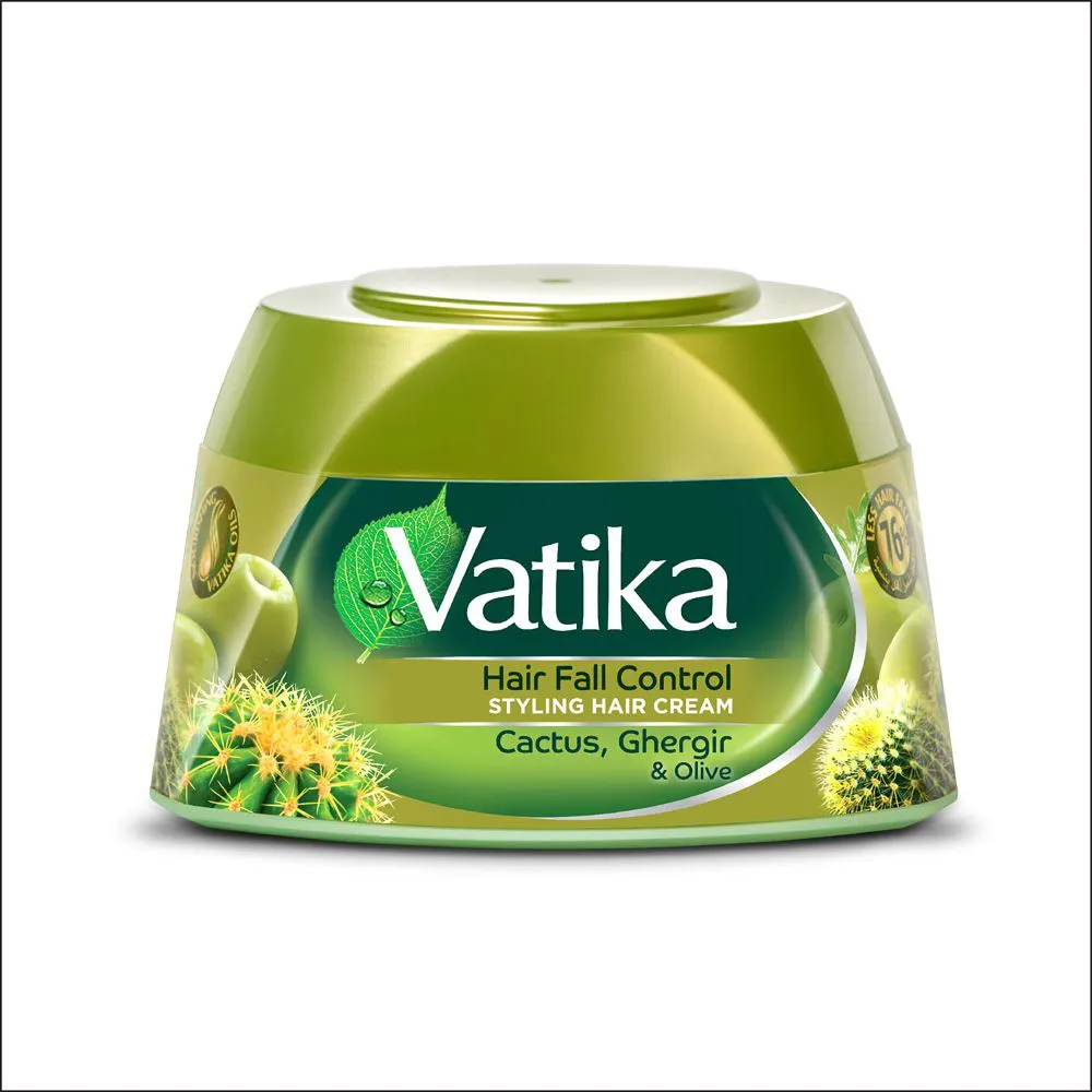 Vatika Naturals Hair Fall Control Styling Hair Cream - Olive Cactus - 140 ml ( U.A.E.)