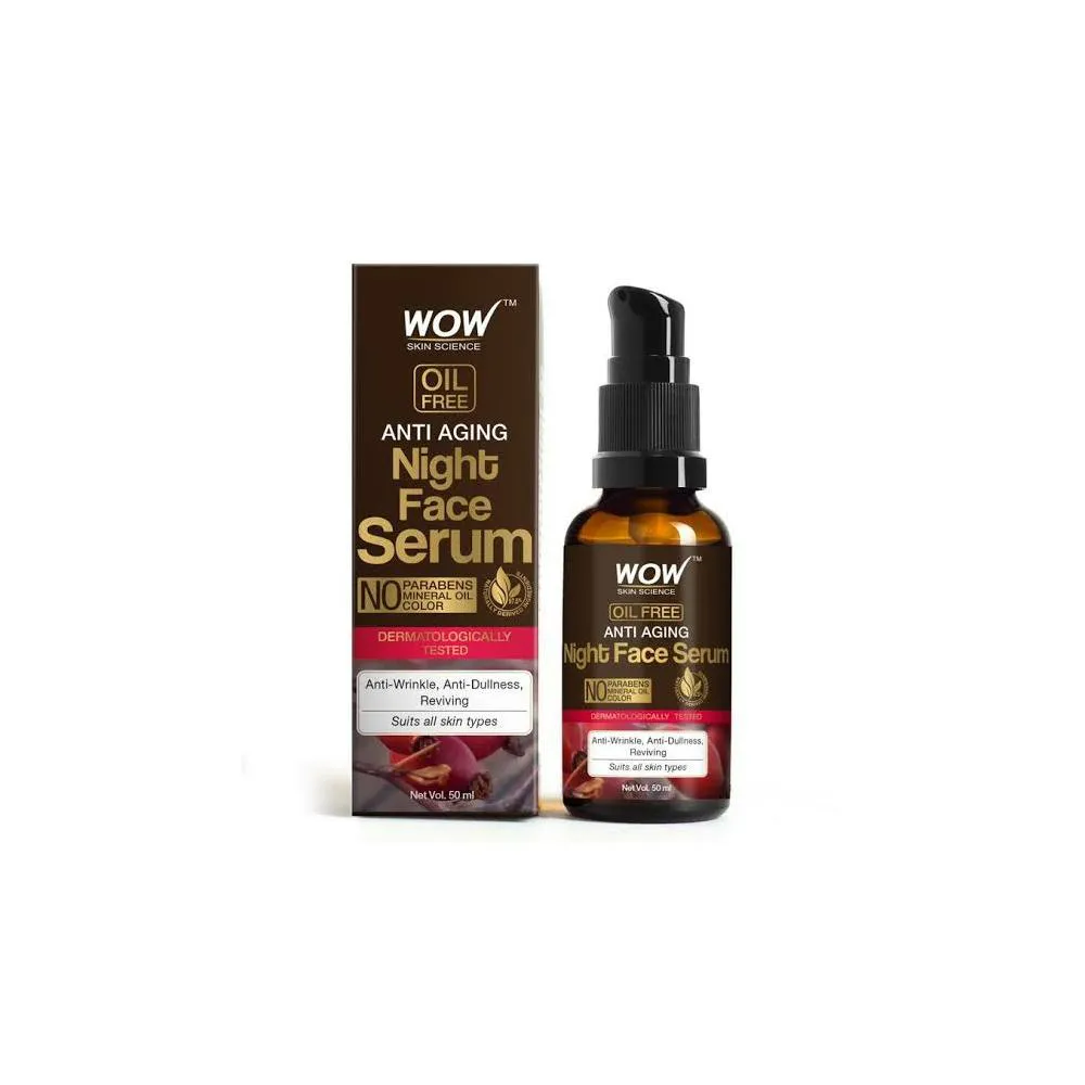 WOW Skin Science Anti Aging Night Face Serum- 50 ml ( Made In India)
