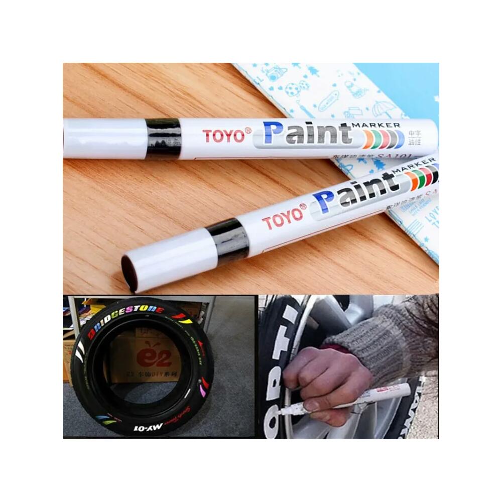 Waterproof Tire Marking Pen for Motorcycles and Cars - 1 Piece