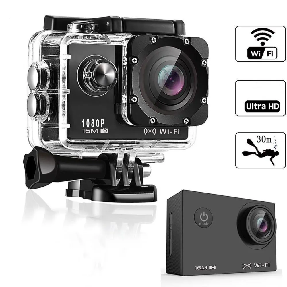 Action Camera Full HD 1080p Sport Action Cam 30m Waterproof Sports Action Camera
