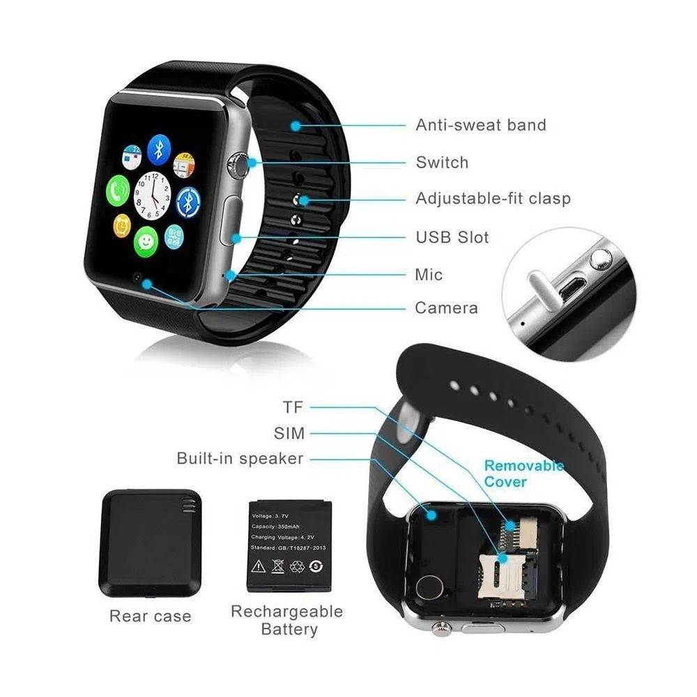 SIM SD Card Supported Smart Watch