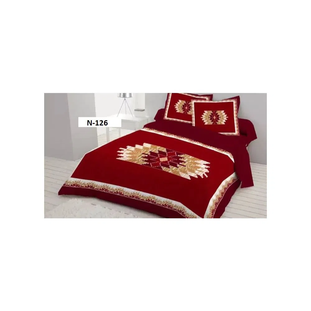 100% Cotton Bedsheet and Pillow Cover | N-126
