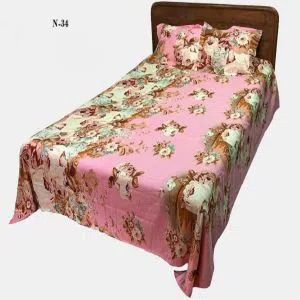 100% Cotton Bedsheet and Pillow Cover | N-34
