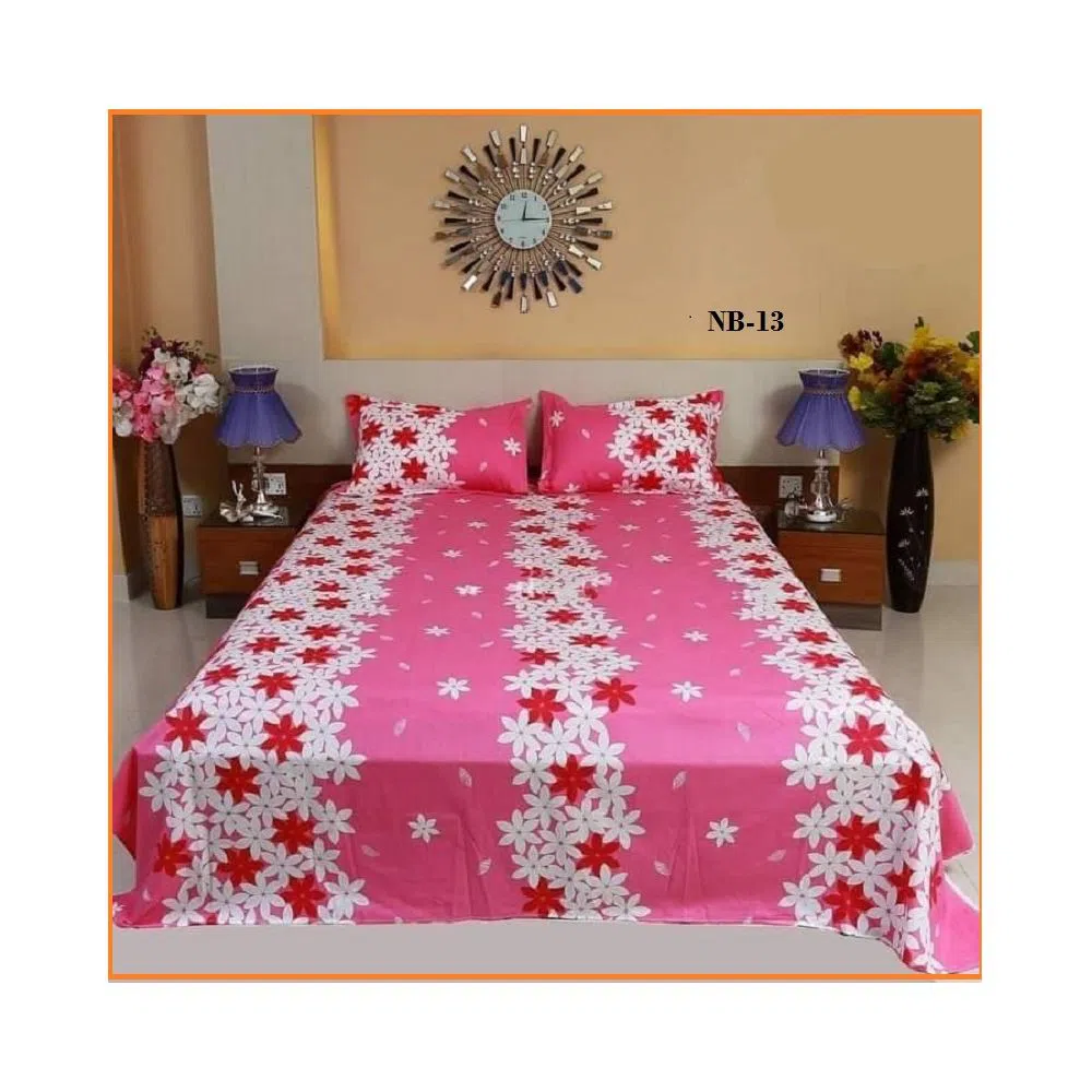 Classic Cotton King Size Bed Sheet Set | NB-13