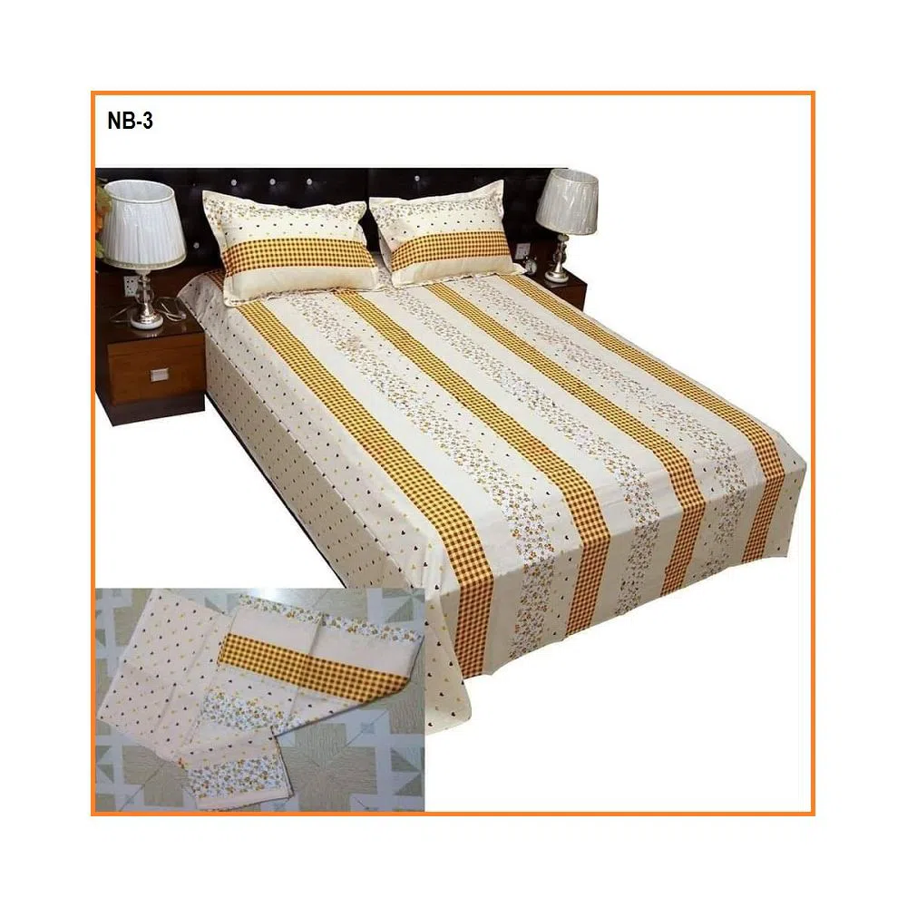 Classic Cotton King Size Bed Sheet Set | NB-03