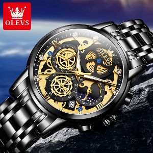 OLEVS 9947 Watch for Men Hollow-Carved Stainless Steel