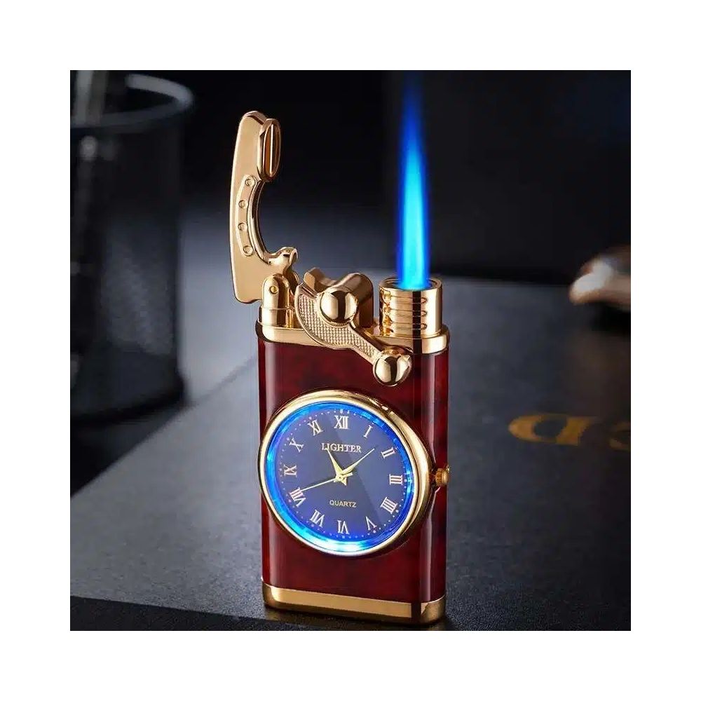Arm Watch Metal Gas Lighters Jet Butane Cigar Lighter 