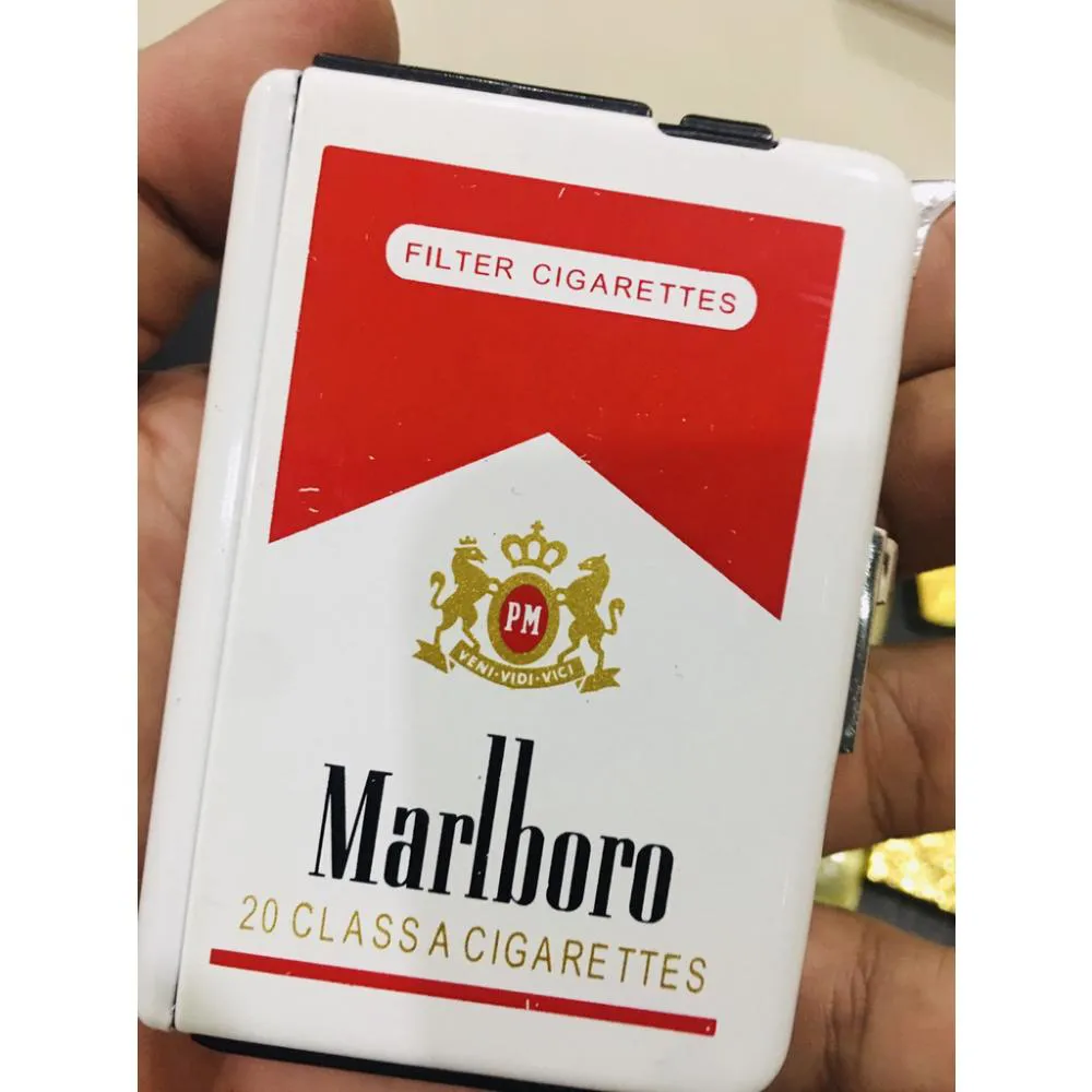 Pocket Cigarette Case with Lighter