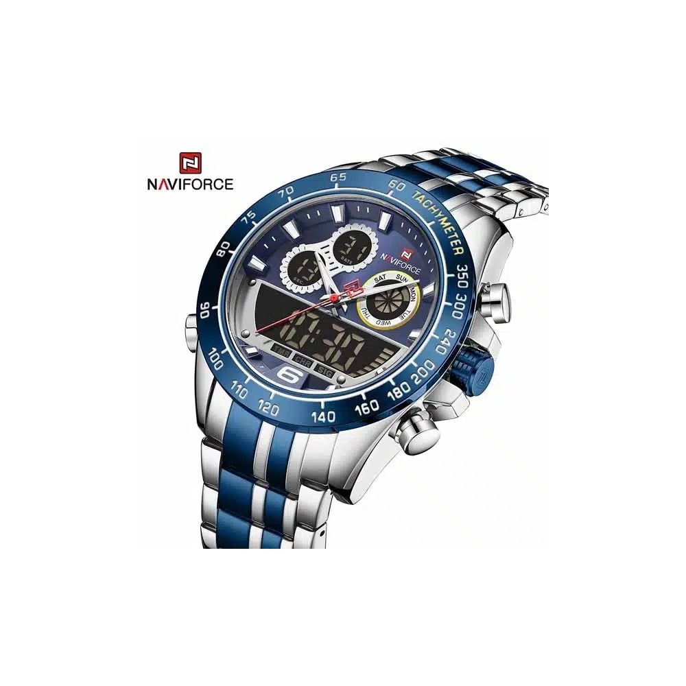 NAVIFORCE NF9188 Blue Stainless Steel Wrist Watch
