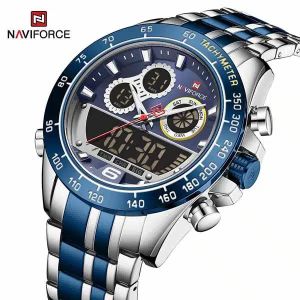 NAVIFORCE NF9188 Blue Stainless Steel Wrist Watch
