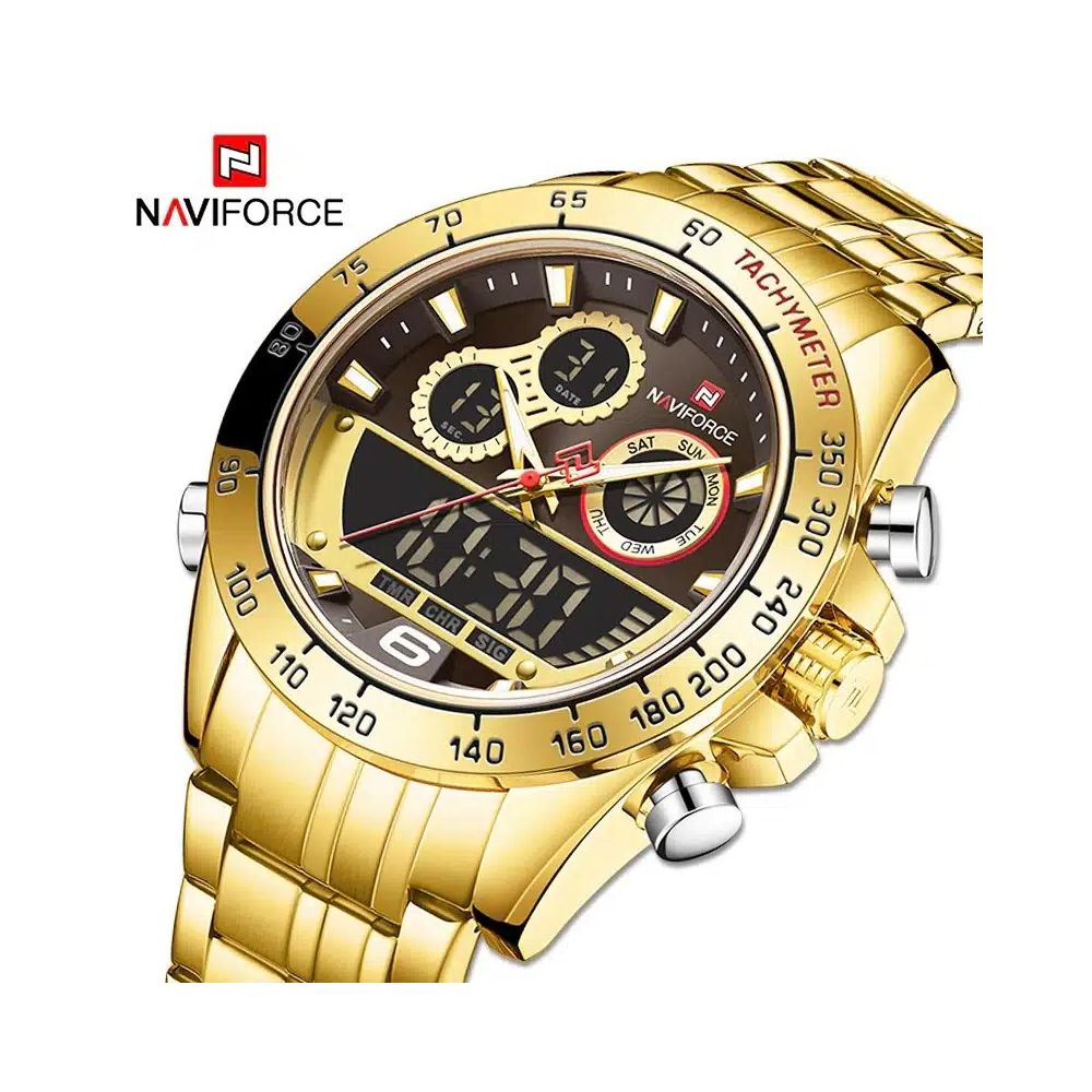 NAVIFORCE NF9188 Gold Stainless Steel Wrist Watch