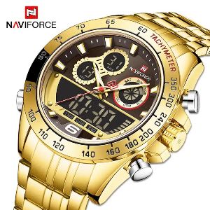 NAVIFORCE NF9188 Gold Stainless Steel Wrist Watch