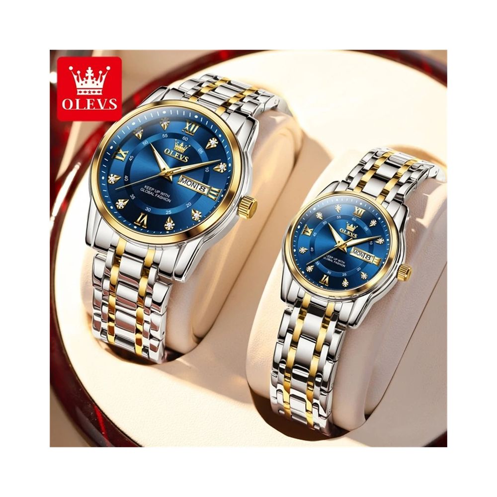 OLEVS 5513 Couple Watch Stainless Steel