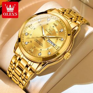 OLEVS 5513 Golden Quartz Mens Watch