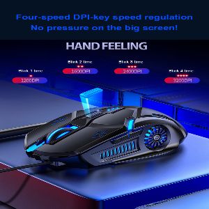 New G5 3200DPI Gaming Mouse 7 Colors RGB Breathing LED Light for Laptop Laptop/PC RGB Backlight