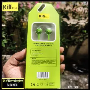 Kin K-28 Earphone Perfect Sound Super Bass Headphones With Mic-Crash Green