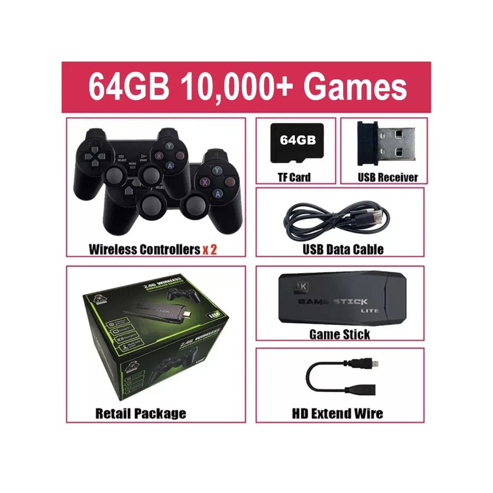 Premium Quality - M8 Wireless TV Game Stick Gamebox Retro Game console 10000 Games compact version - Signifying Quality