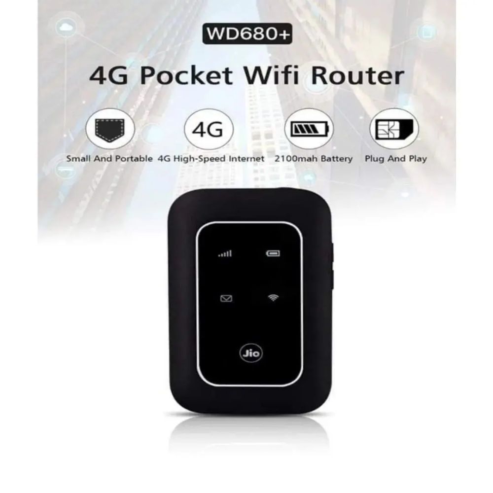 Jio WD680+ LTE-Advanced Mobile Wi-Fi Hotspot Pocket Router