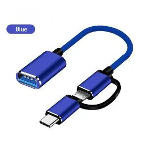 2in1 OTG USB Cable Adapter Micro USB Type C