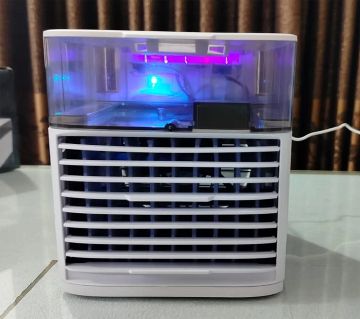 পোর্টেবল মিনি USB এয়ার কুলার উইথ 7 Colors LED Lights Personal AC Fan Desktop Air Conditioner for Office/Home