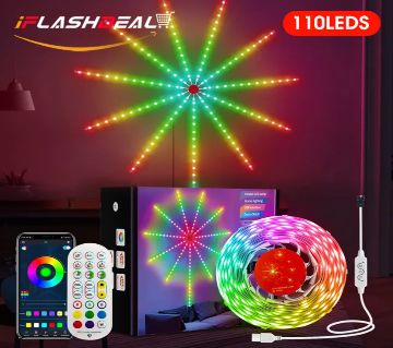 110/195 LED স্ট্রিপ লাইট Dream Color Lamp Christmas Lights 5050 RGB Strip Lights Smart Flexible LED Fi-rework Lights Music Sound Sync Lights with APP