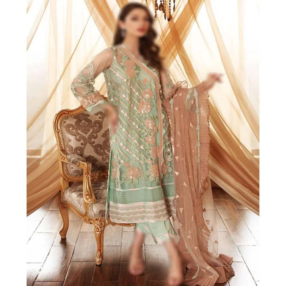 Chimmer Vol-04 2021 Unstitched Embroidered Chiffon Royal Pastel CHM 26