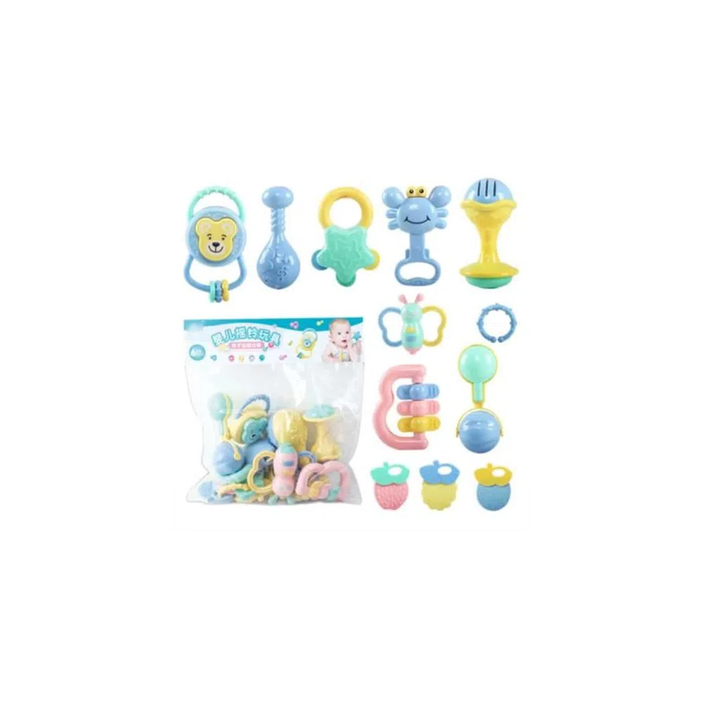 Baby Rattle Toys with soft Teether & Hand Grip Set
