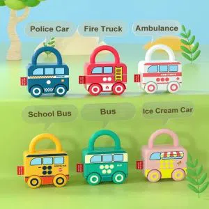 Kids Educational locks and key toy car