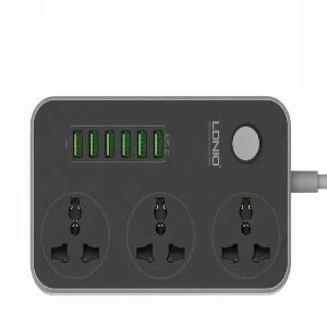 LDNIO 6 USB Multiplug - 3 Port - Black