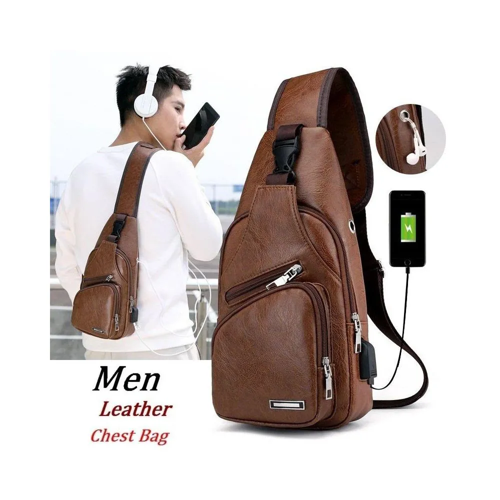 PU Leather Cross Body Bag Bike Rider Cross Body Leather Bag For All