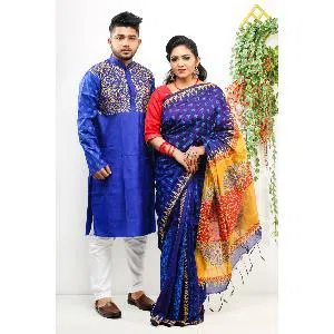 Puja Special couple sharee and punjabi 