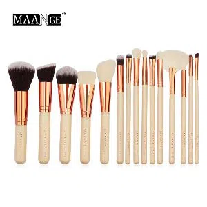MAANGE 15pcs Makeup Brush Set Cosmetic Powder Foundation Eye Shadow Eyebrow Blending Coutour Lip Soft Beauty Make Up Tool Kits-China