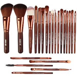 MAANGE 22PCS Makeup Brushes Set Professional Cosmetic Brush Foundation Powder Bulsh Eyeshadow Eyeliner Lip Make Up Brush Tools wood Color -China