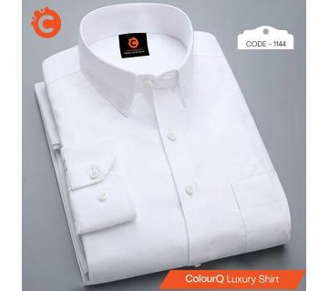 Colourq Oxford Cotton Solid Formal Shirt For Men