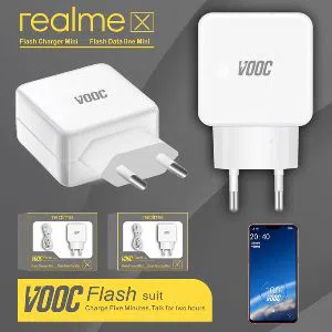 Realme VOOC Flash Charging Charger or Super VOOC USB Cable Type C (VOOC Charger Set)
