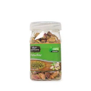 Nut Harvests Organic Pistachios 100 gm jar BD