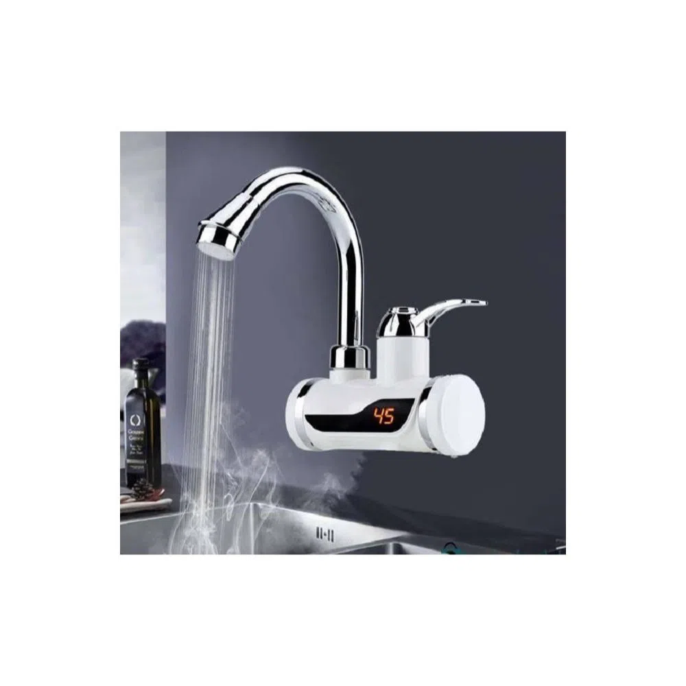 Instant Electric Digital Hot Water Tap for Basing-white
