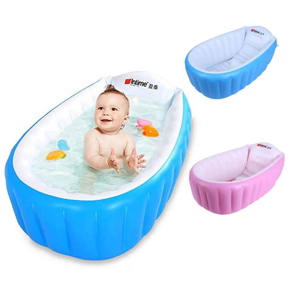 Intime Inflatable Baby Bath Tub, Baby Children Shower Tub