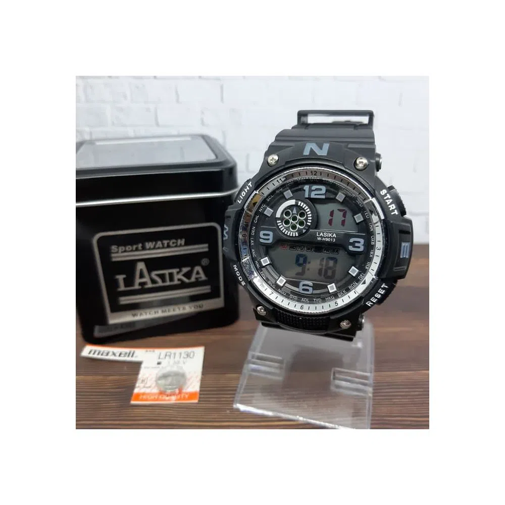 LASIKA W-H9013 Silicon Watch Limited Eddition for (MEN) With Box - Black