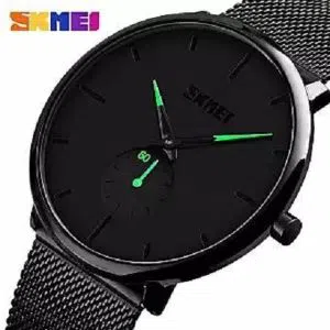SKME I Fashion Quartz Stainless Steel Waterproof Casual Watch for Men 9185