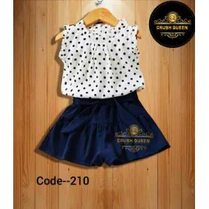 Cotton linen fabrics , tops and pants , code--110, 7-8  years