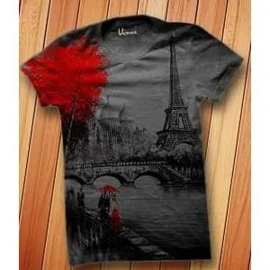 Paris printed  t shirt for man