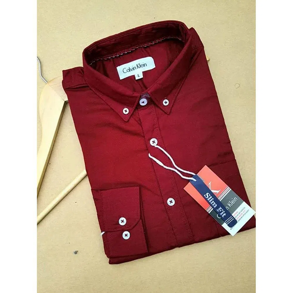 Premium quality Maroon colour shirt for man