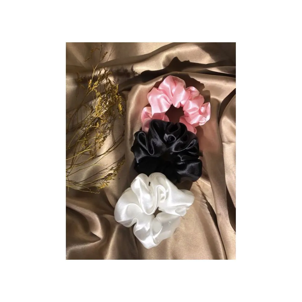 Scrunchie Hair Silk Band For Girls 4 pcs (OFFER)