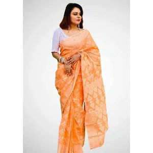   cotton jamdani saree  with blouse piece 