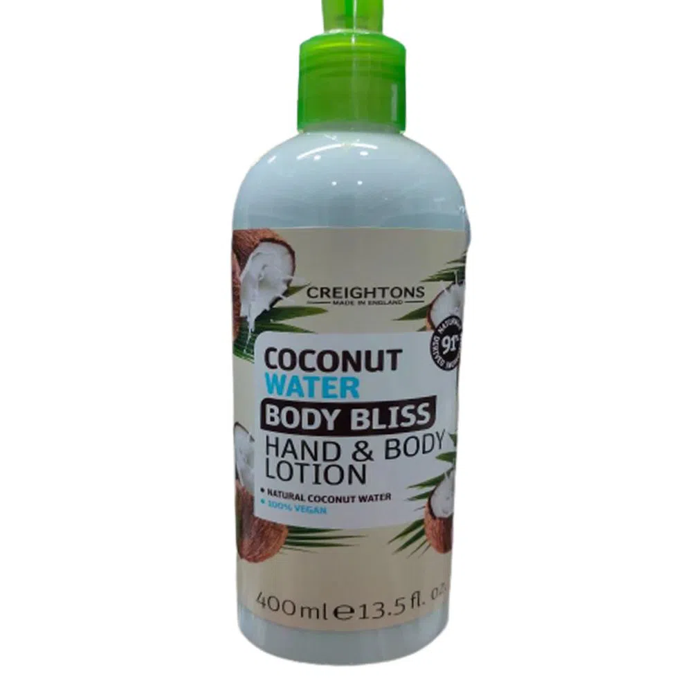 Creightons Body Bliss Coconut Water Hand & Body Lotion 400ml England 