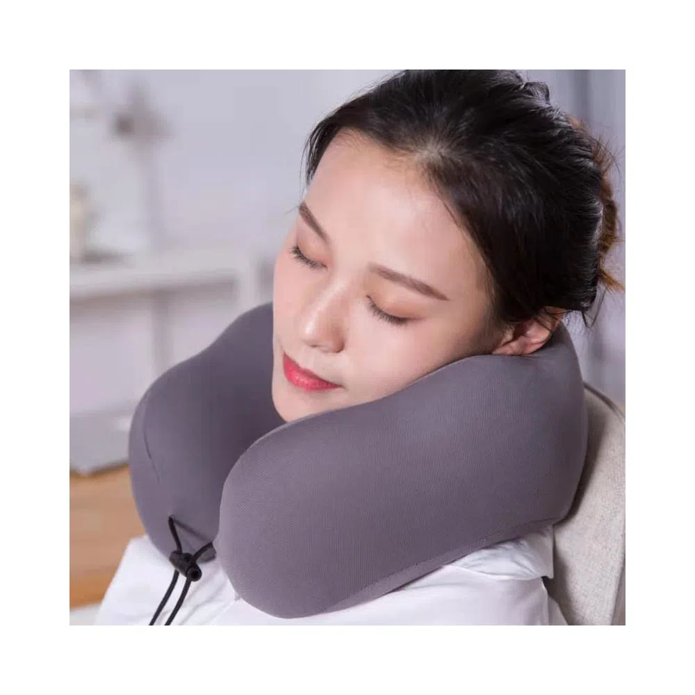 Worlds Best Feather Soft Microfiber Neck Pillow, Charcoal