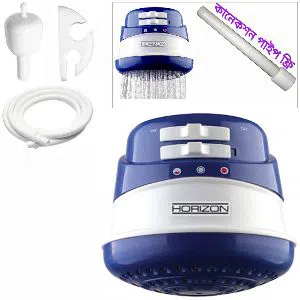 Electric Instant Hot Water Shower - White and blue