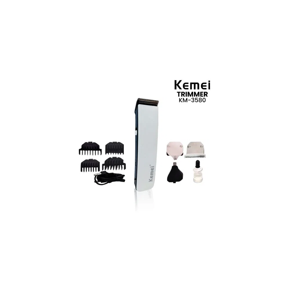 Kemei KM- 3580 Rechargeable Professional Grooming Kit - Black